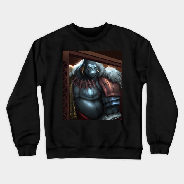 Man in The Mirror Collection - Primate King Version Crewneck Sweatshirt by Beckley Art